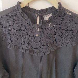Black lace blouse